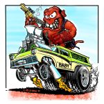 '57 Ford Ranch Wagon "Baby" and Hellboy